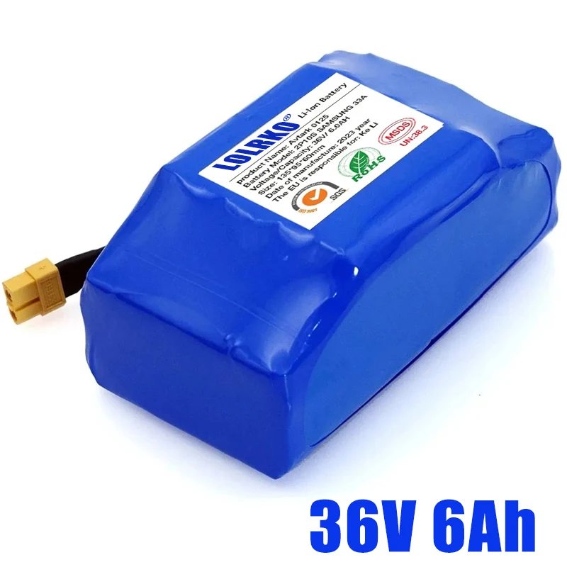 

Genuine 36V 10s2p Battery Packs 6000mAh Rechargeable Lithium Ion Battery for Electric Self Balancing Scooter HoverBoard Unicycle