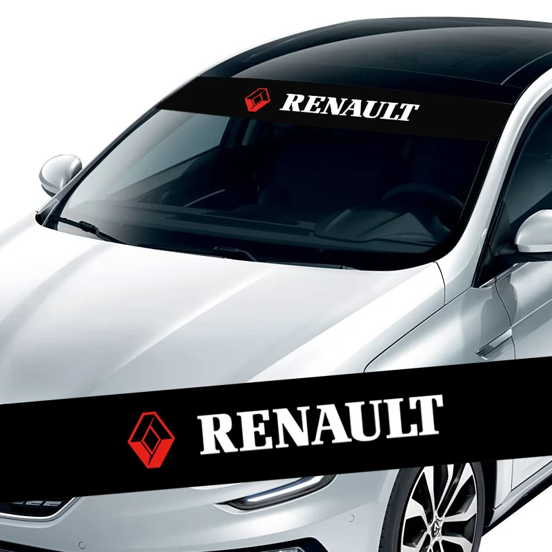 Автомобильная декоративная наклейка на переднее и заднее лобовое стекло для Renault