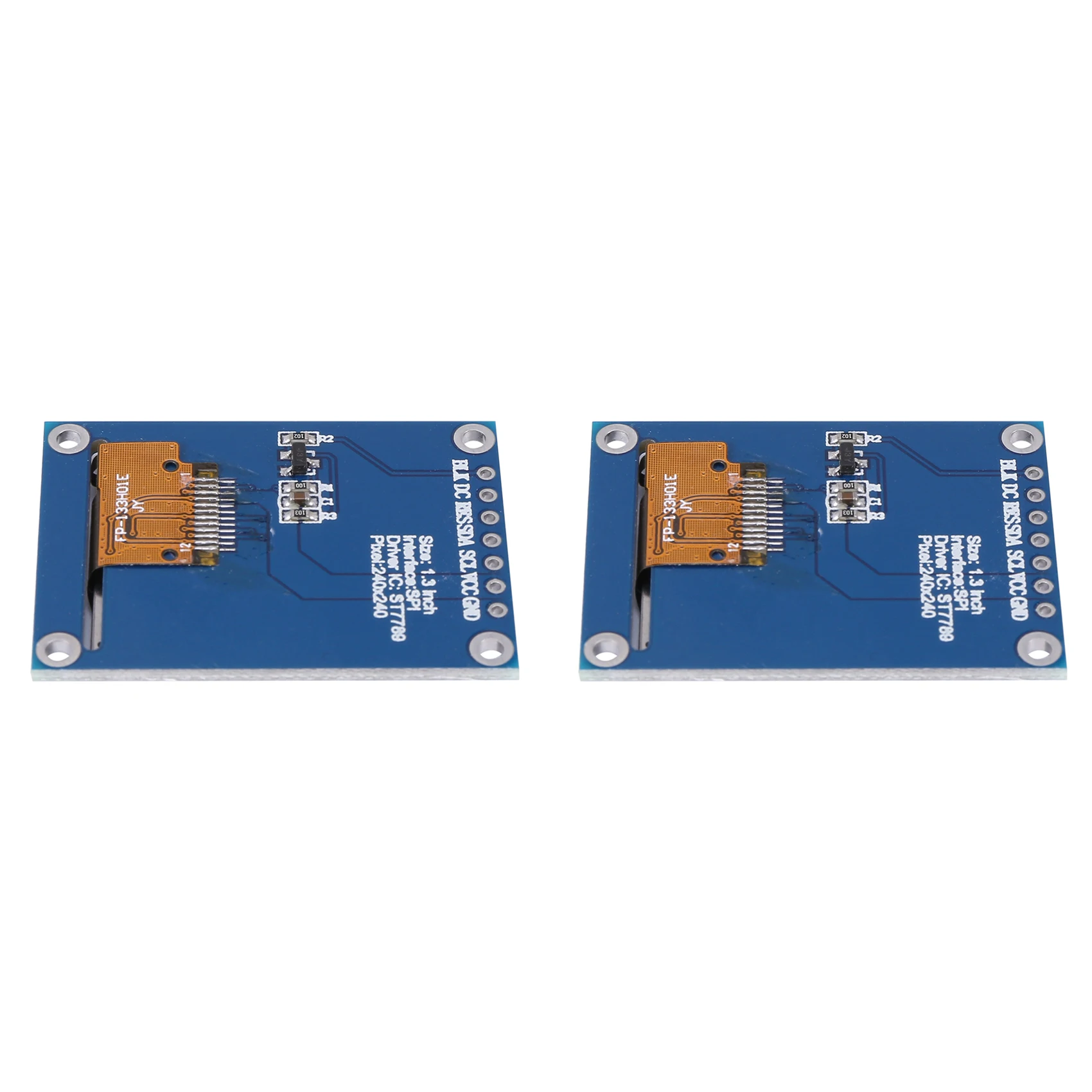 

2X 1.3 Inch Ips Hd Tft St7789 Drive Ic 240 x 240 Spi Communication 3.3V Voltage Spi Interface Full Color Tft Lcd Display