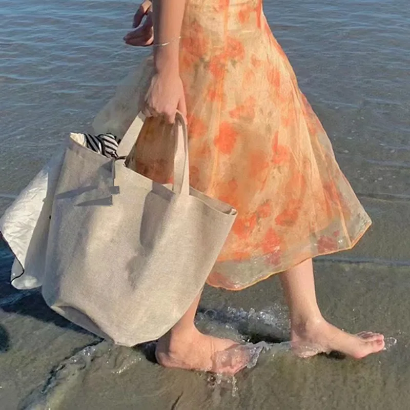 

Luxury Brand Canvas Shopping Bags Eco Reusable Foldable Shoulder Bag Large Handbag Fabric Tote Bag for Women Shopping Bags