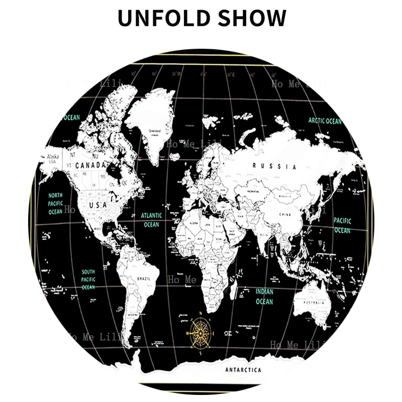 Металлическая карта мира без границ Декор компас винтажная старинная потертая