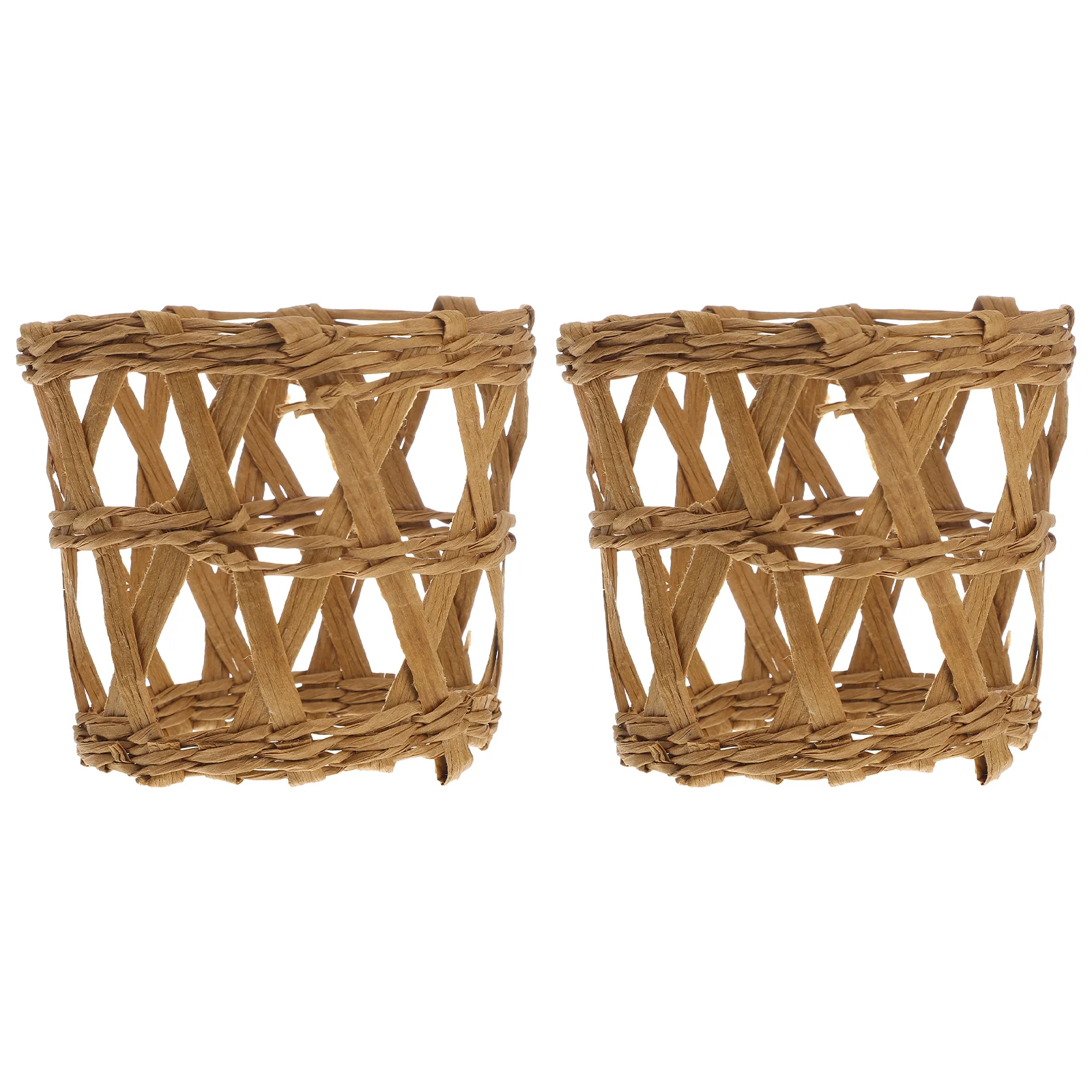 

Cup Holder Sleeve Vase Glass Rattan Sleeves Cover Bottle Woven Coffee Vases Wicker Straw Protector Round Handwoven Insulator