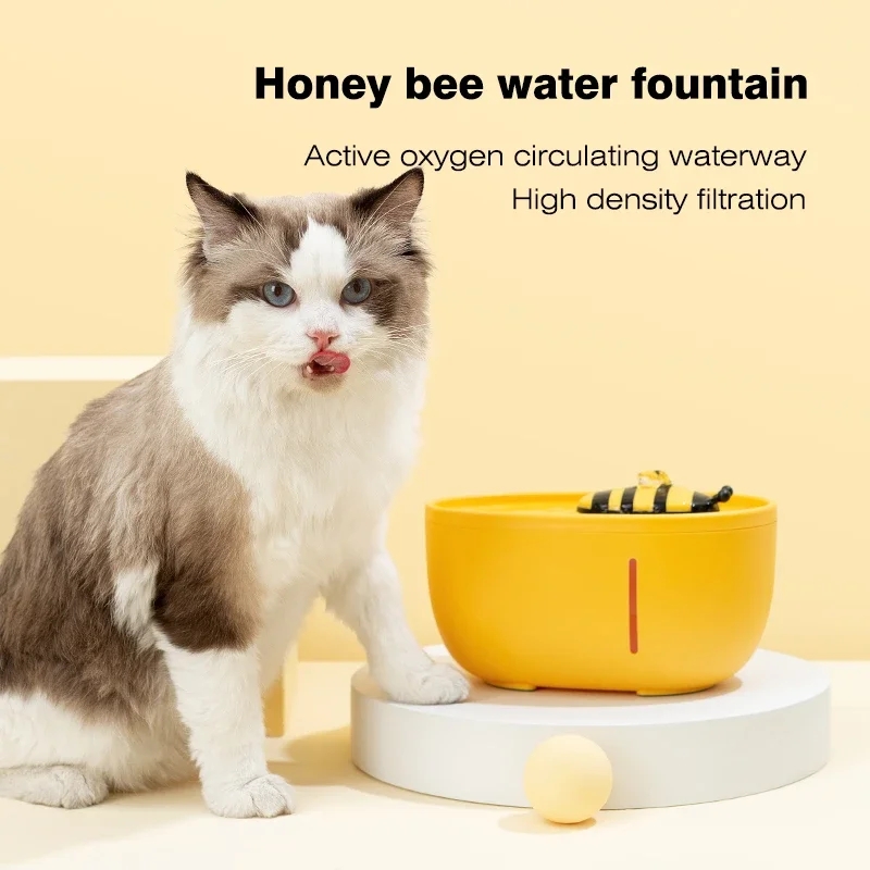 

Cats Pet Water Dispenser Auto Filter USB Electric Mute Cat Drinker Bowl 2L Recirculate Filtring Drinker for Cat Water Fountain