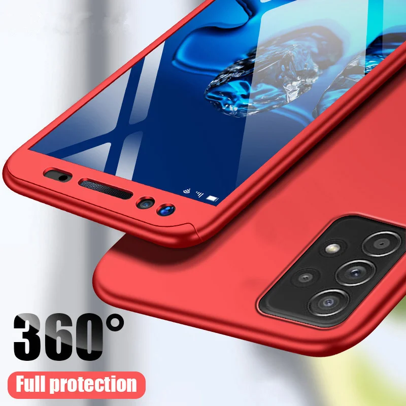 

Luxury 360 Case For Samsung A12 A32 A42 A52 A72 A11 A21S A31 A41 A51 A71 A10 A20 A30 A30S A50 A70 Full Body Protection PC Cover