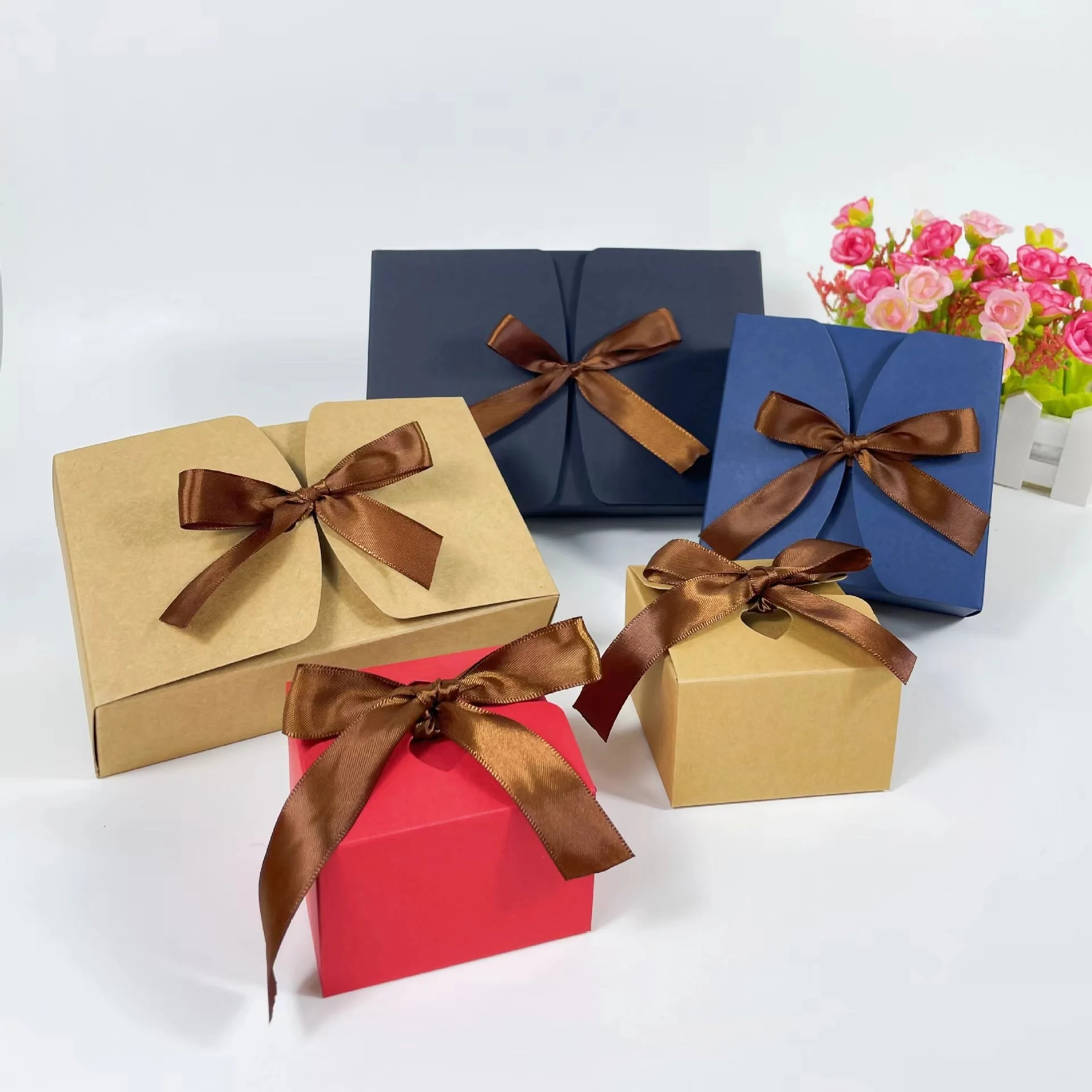 20 шт. коробка для хранения крафт-бумаги сделай сам кондитерские изделия конфеты