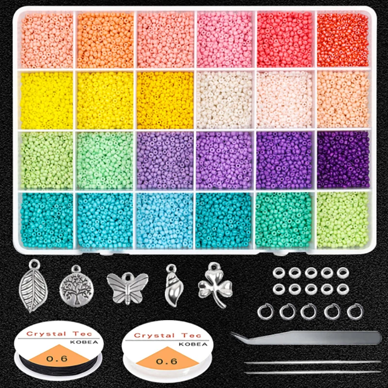 

Small Czech Glass Seed Beads Kit For Jewelry Making Craft Bead For DIY Women Bracelet Necklace Handmade Supplies Accessories