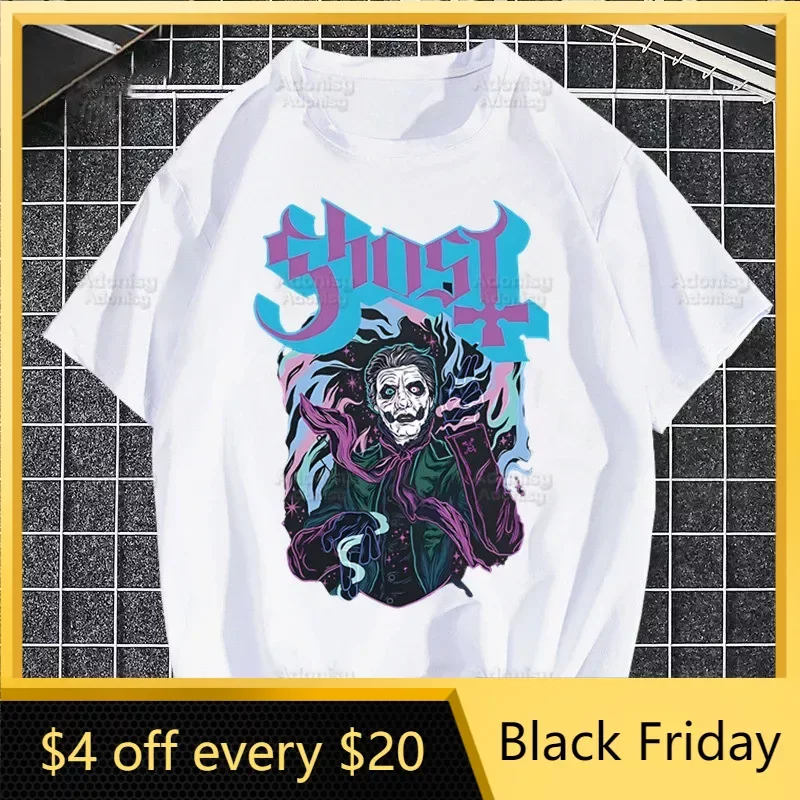 

Ghost Rock Band Prevalent Popular Characters Men T Shirt Print Tshirt Summer Mens Novelty Short Sleeve T-shirt Men Funny Tops