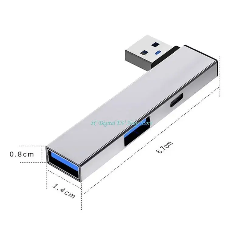 E74D Концентратор USB3.0 4 в 1 с USB3.0, портом USB2.0 USB-адаптер типа C + 2USB USB-разветвитель 5 Гбитс Порт USB C для данных (art.: 3920da34a41bf) - 3920da34a41bf