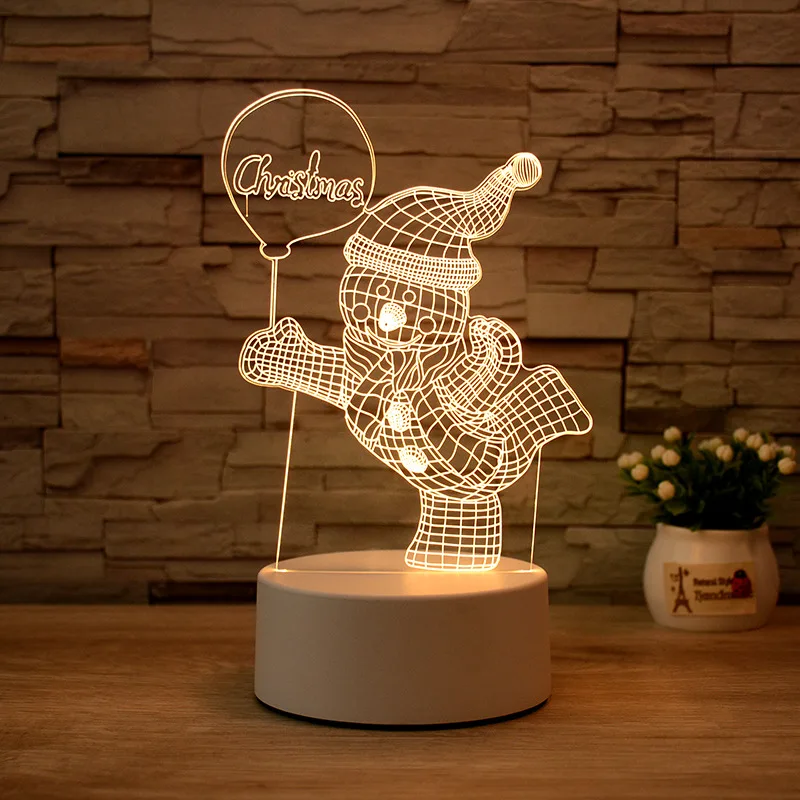 

3D Lamp Acrylic USB LED Night Lights Christmas Decorations for Home Night Light Xmas Birthday Gift for For Home Bedroom Decor