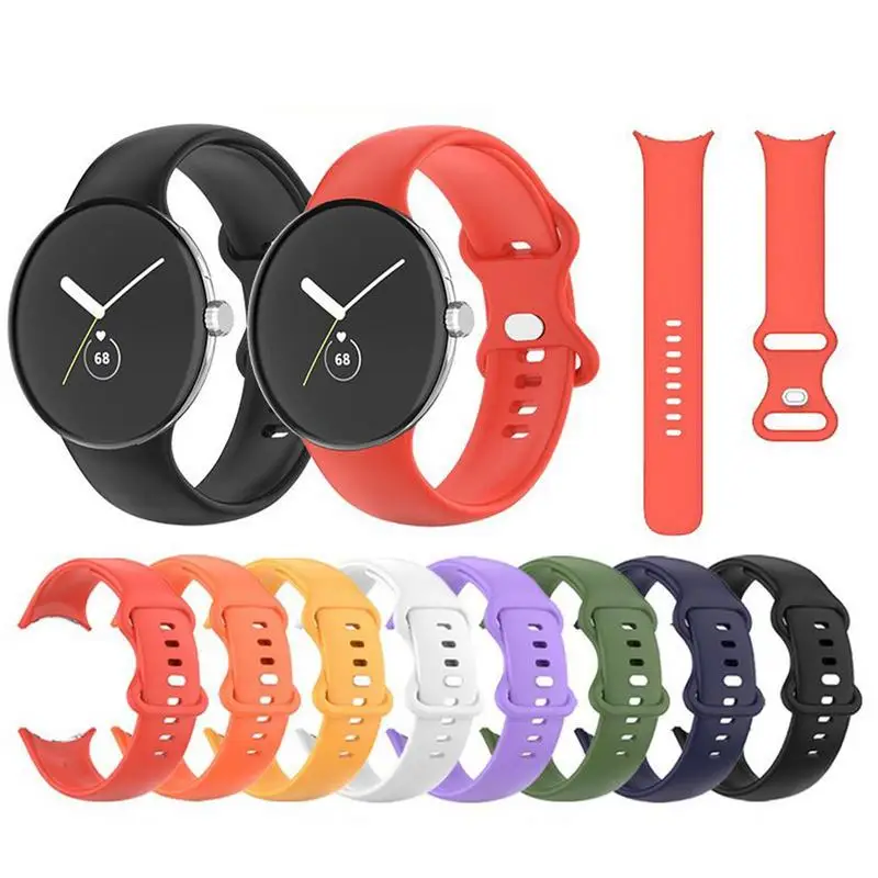 

Ремешок силиконовый для Google Pixel Watch Band Pixel Watch Active, сменный мягкий спортивный браслет для наручных смарт-часов