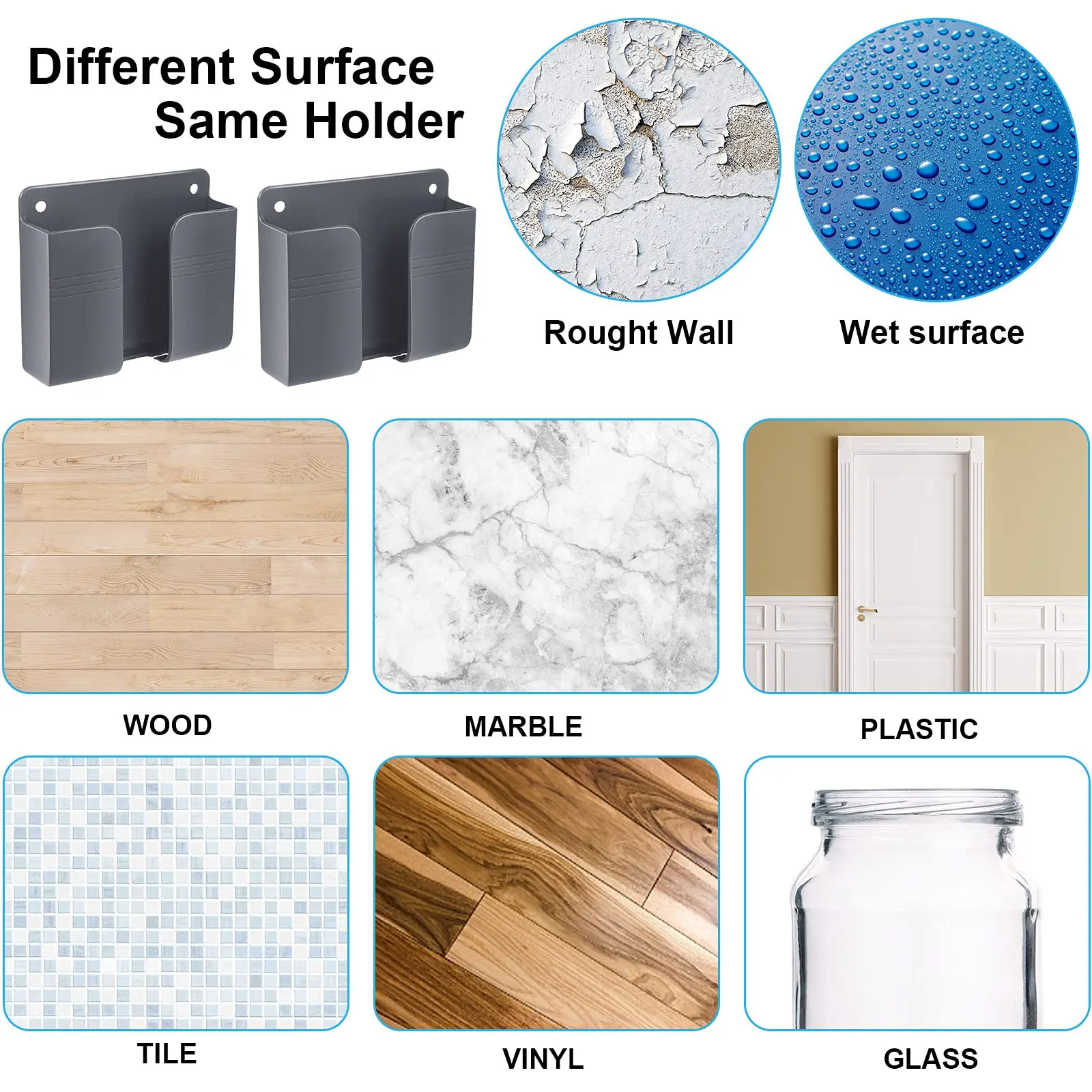 wall mounted organizer storage box mobile phone charging remote control bedside holder container living room kitchen storage free global shipping