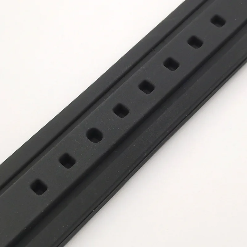 Silicone 20 22 24mm Double Channel Silicone Watch Band Bracelet Watch Strap Waterproof Sports