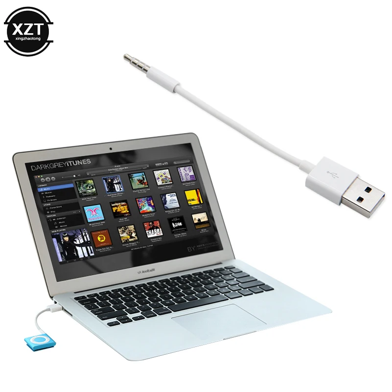 

3.5mm USB Charging Data Cable For Apple iPod For Shuffle 3.5mm Jack Adapter Cable For MP3 MP4 Player Speaker Charger Cord Wire