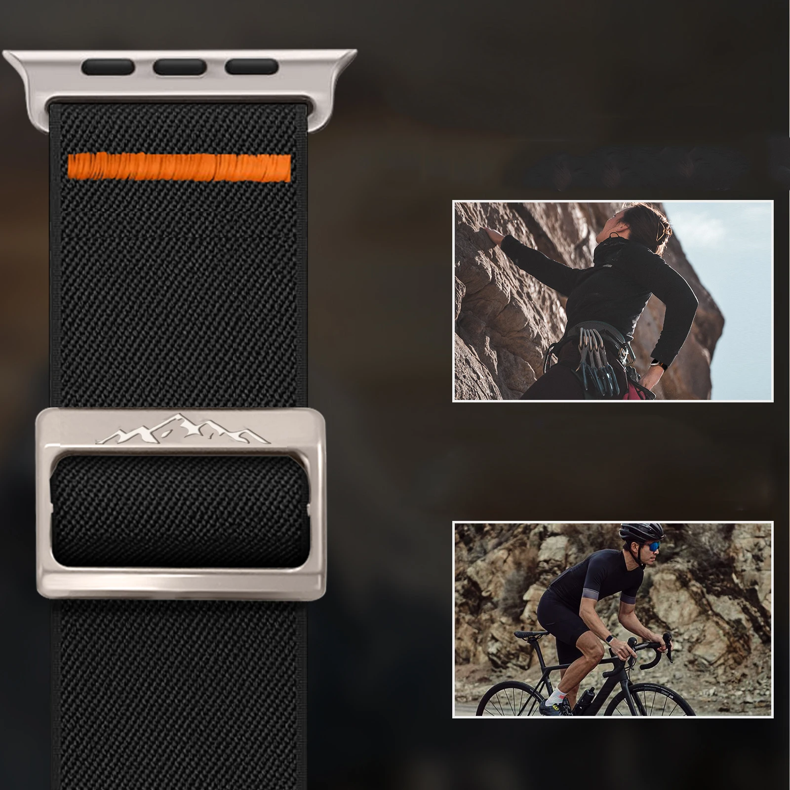 Nylon Strap For Apple Watch ultra 2 Band 49mm 46mm 45mm 42mm 40mm 38mm Titanium buckle Bracelet correa iwatch Series 10 9 8 7 SE