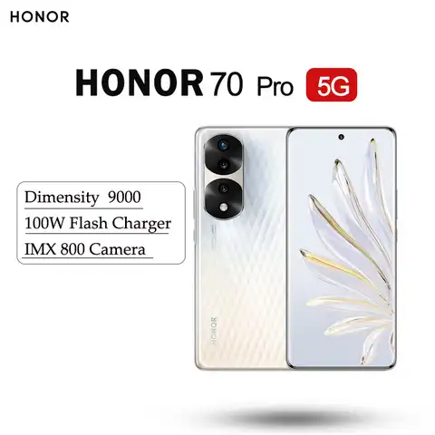 Оригинальное зарядное устройство для смартфона Honor70 Pro 5G, 9000 дюйма, 100 Вт, IMX 800, камера, телефон для фотосъемки, NFC