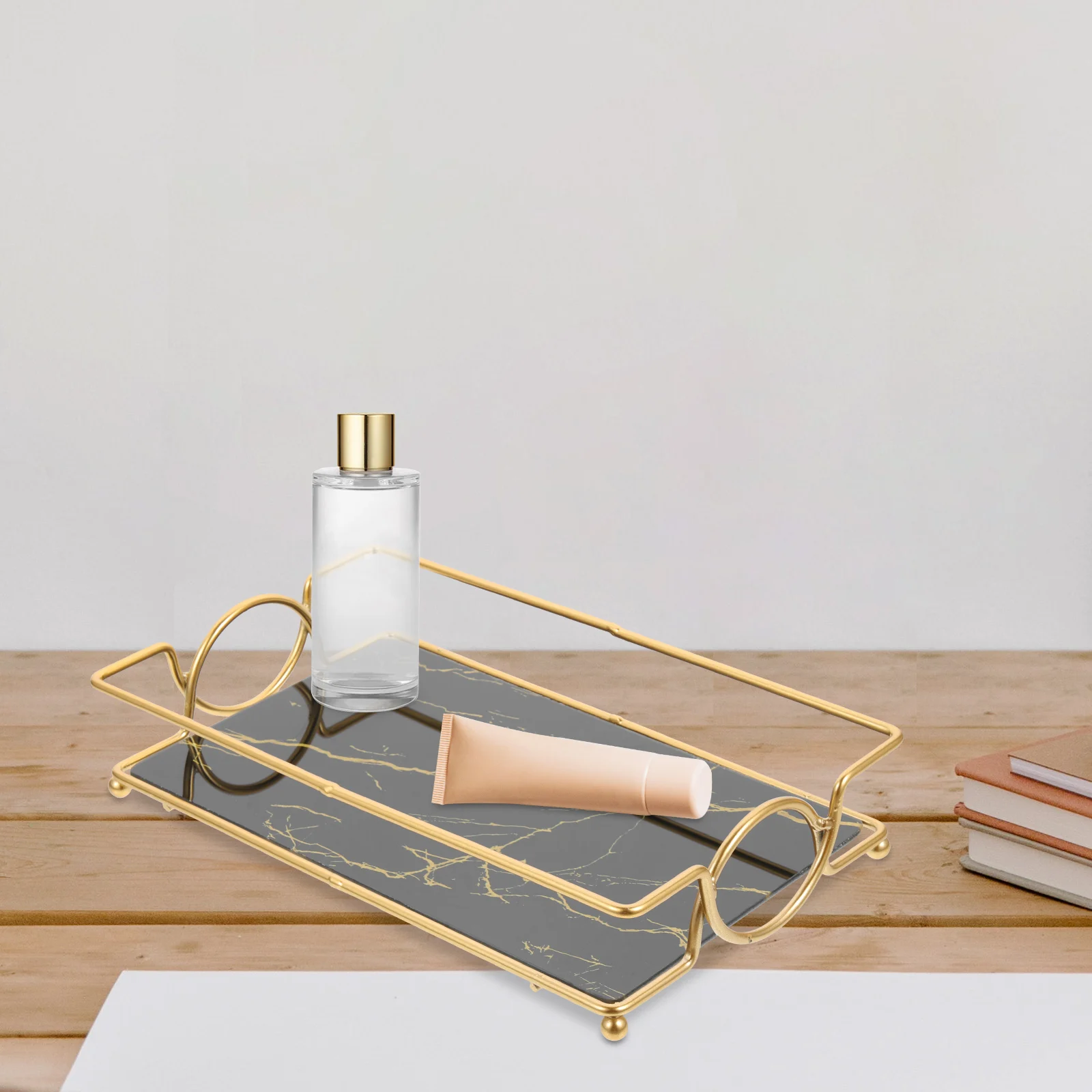 Подносы для ванной комнаты с железной рамой поднос духов комода органайзер