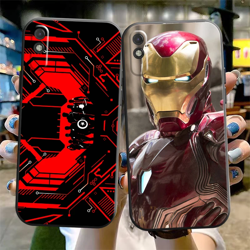 

Popular Marvel Phone Case For Xiaomi Redmi 7 7A 8 8A 9 9i 9AT 9T 9A 9C Note 7 8 2021 8T 8 Pro Liquid Silicon Silicone Cover