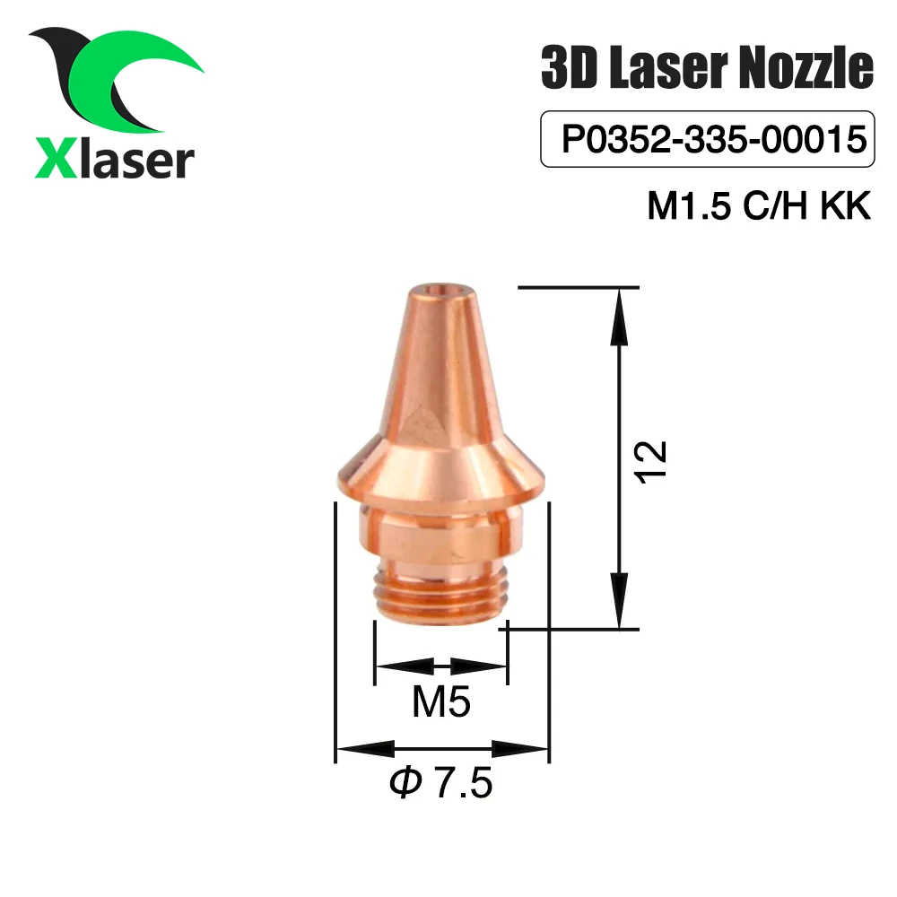 XLaser 10 шт./лот высококачественная насадка для лазерной резки 3D M1.5 C/H KK 1 5 мм P0352-335-00015