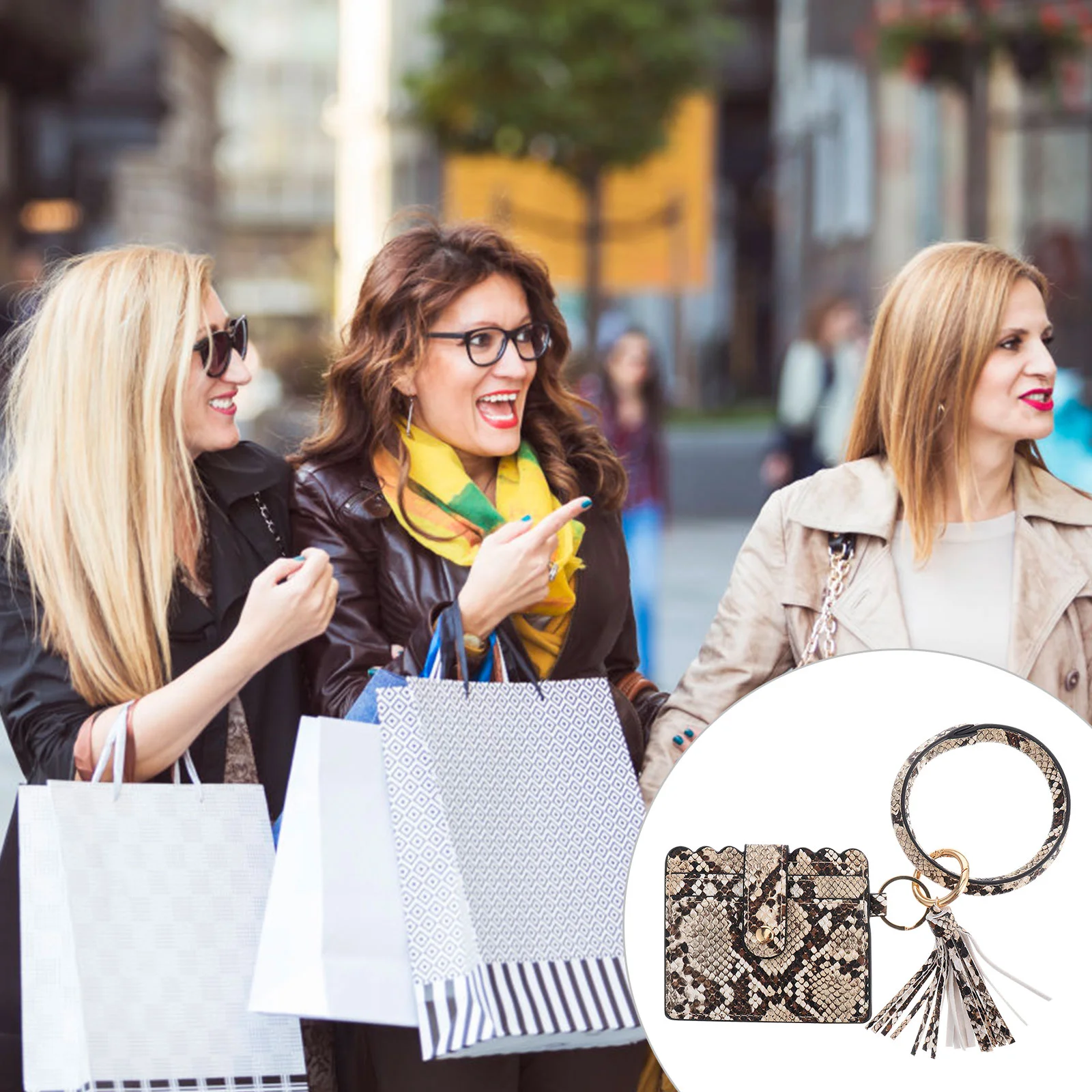 

Wallet Coin Purse Women Keychain Pouch Holder Girls Mini Credit Wristlet Bracelet Wrist Cash Tassel Clutch Handbag Christmas