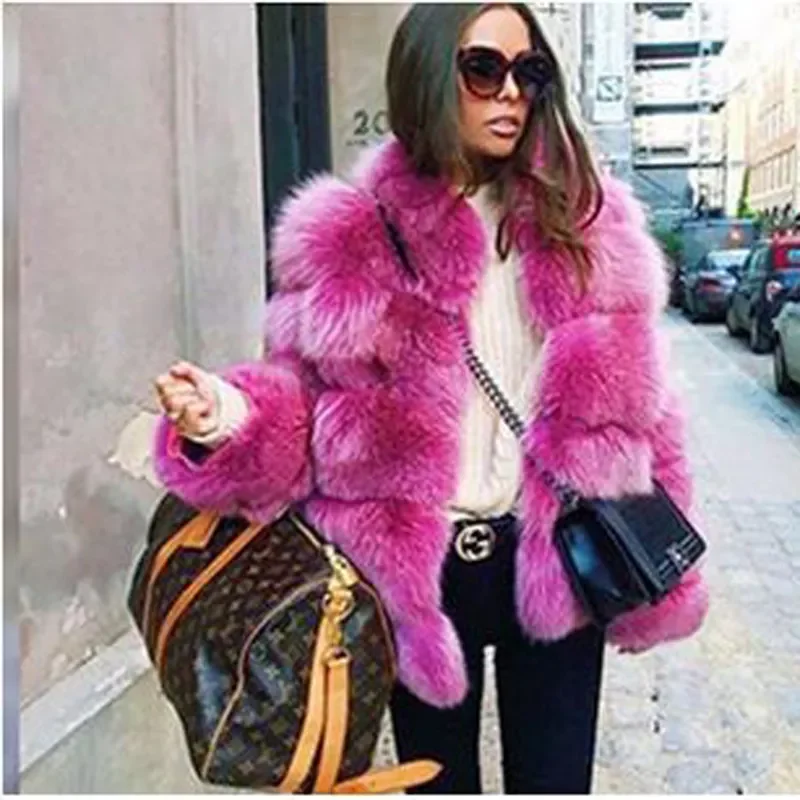 New in Latest Thick Warm Winter Fur Coat Women Faux Fur Jacket Autumn Fashion Casual Outerwear Girls Plus Size Fur Coat 2018 y2k