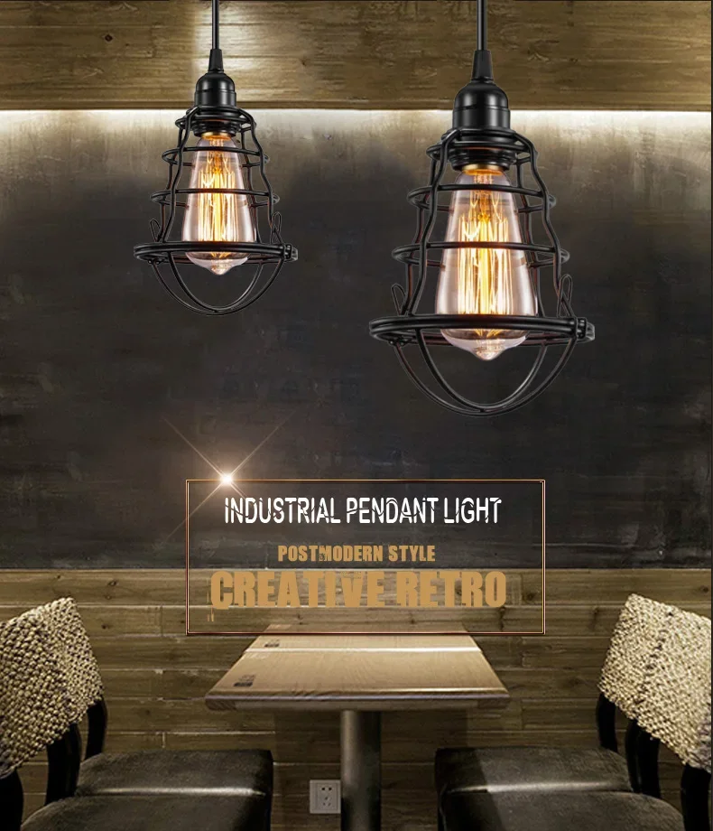 Винтажная Подвесная лампа в стиле ретро потолочный светильник лофт железная