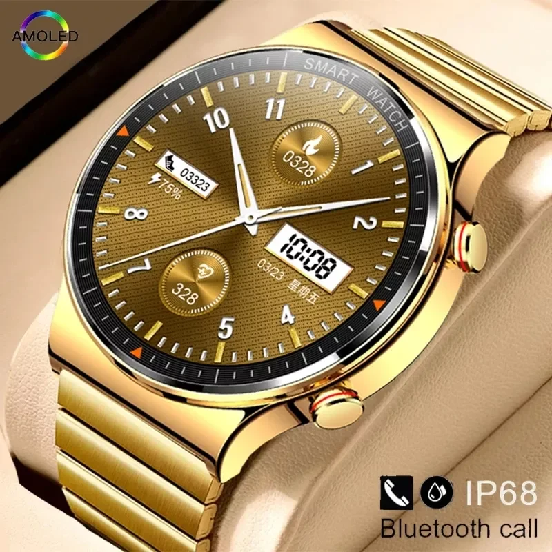 

454*454 HD 1.39 inch display Smart Watch Men Bluetooth Call IP68 Waterproof music player link Bluetooth headset Smartwatch Men