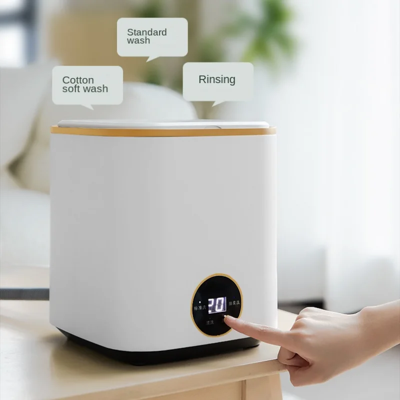 

Semi Automatic Household Mini Underwear Small Washing Machine Ultrasonic Cleaning Machine for Lazy People To Wash Socks