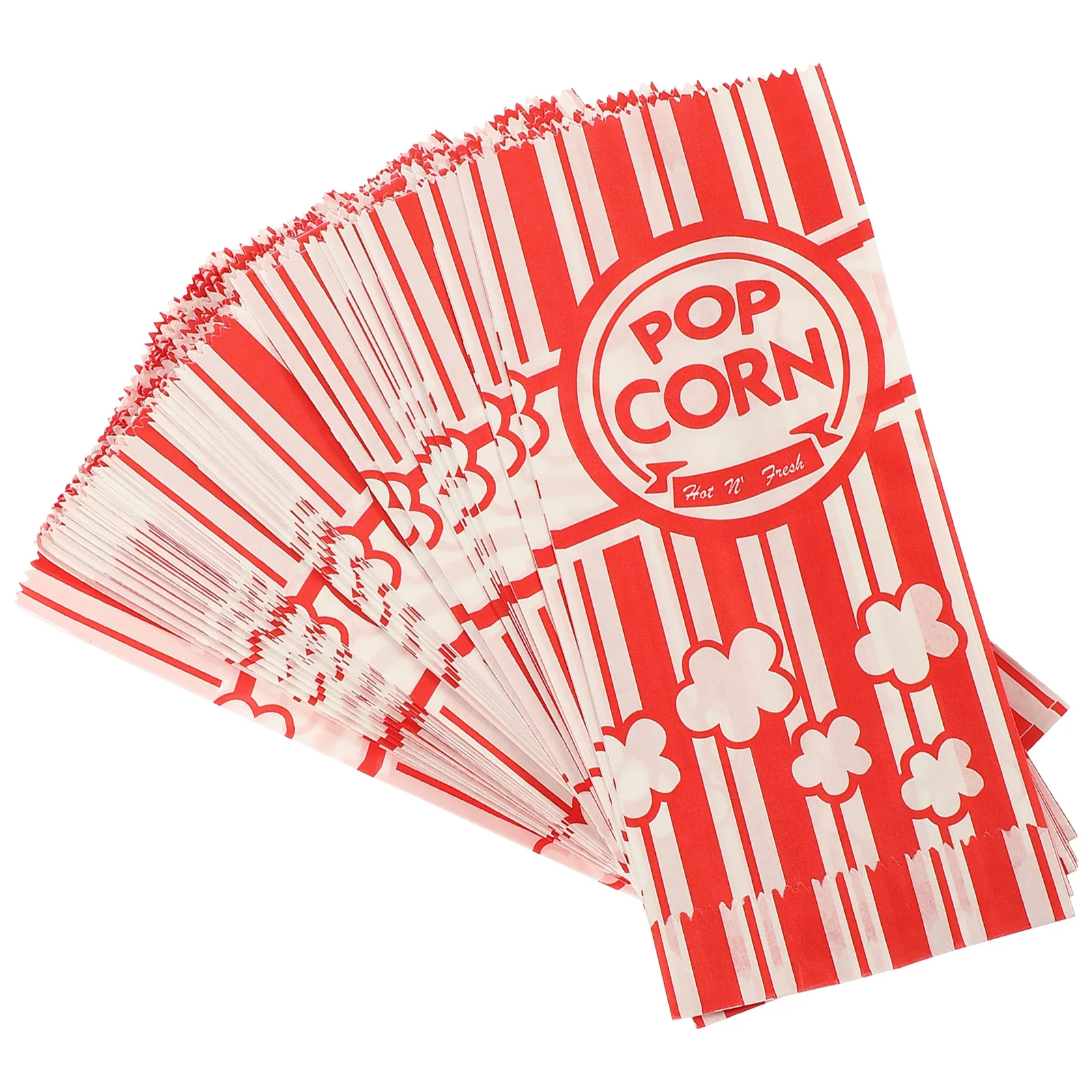 

100 Pcs Candy Snacks Paper Treats Bag Multi-function Popcorn Packing Containers Movie Night Bags Convenient