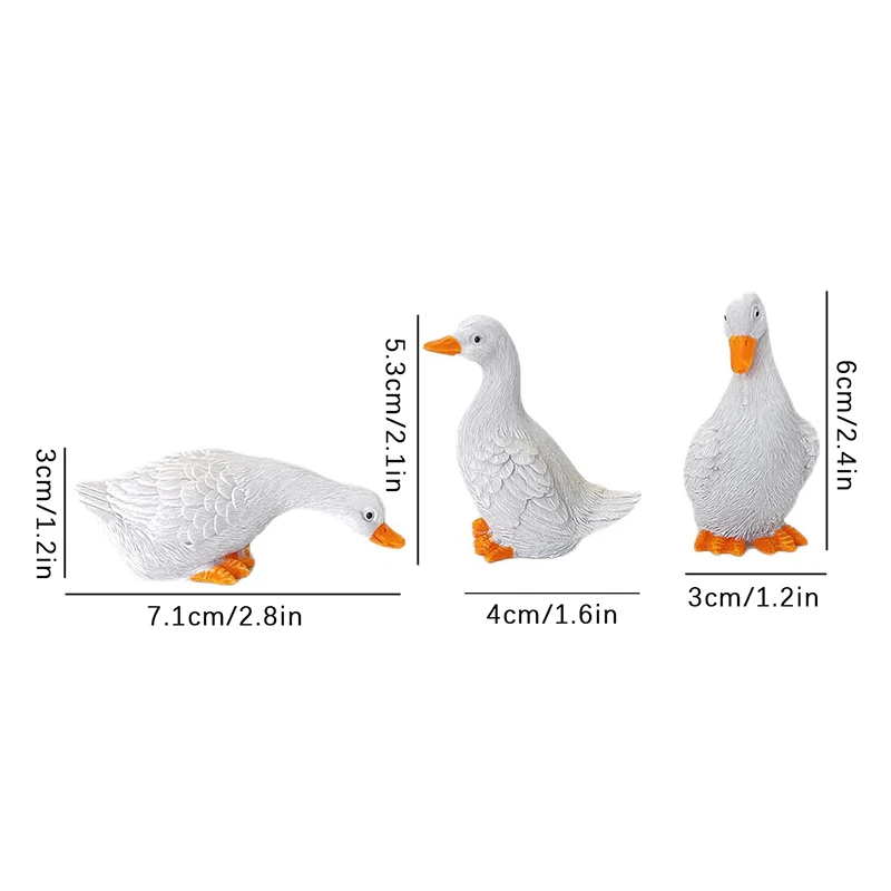 3 шт. симпатичный белый утка гидропонный лотос цветочный горшок ретро полимерная