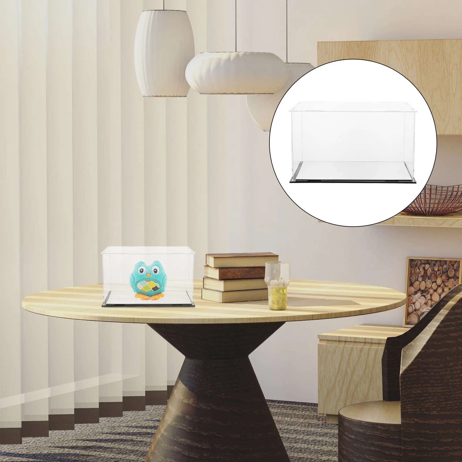 

Acrylic Display Case Box Clear Cube Model Organizer Storage Standlidshow Collectiblesboxing Glove Desktop Inch Transparent