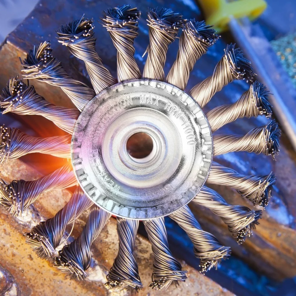 4/5-дюймовая металлическая дисковая щетка для очистки колес полировальная