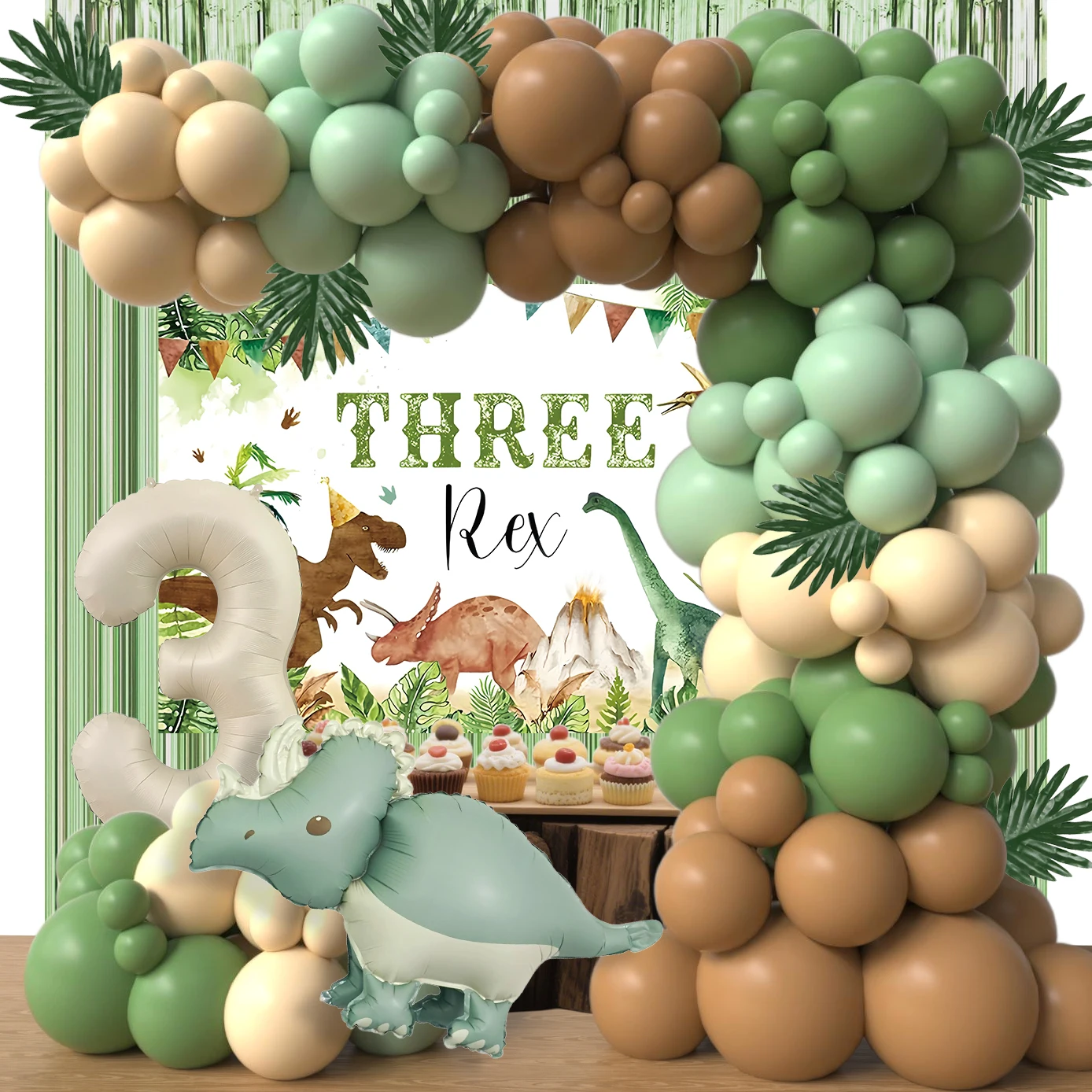 

Набор декораций для дня рождения динозавров