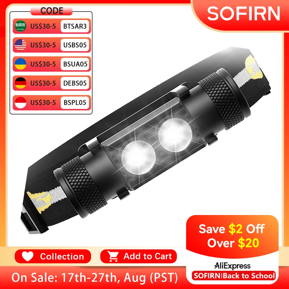 

Sofirn H25S налобный фонарь 1200 люмен