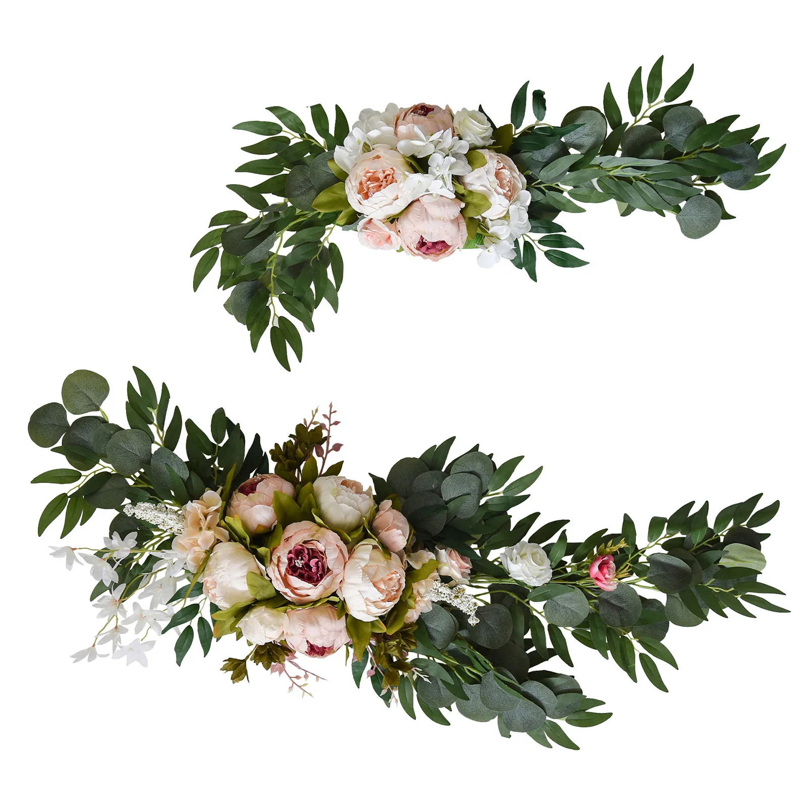 

Artificial Wedding Arch Flowers Kit Vintage Green Leaves Flowers Door Wreath Home Decoration For Wedding Backdrop Garden Home