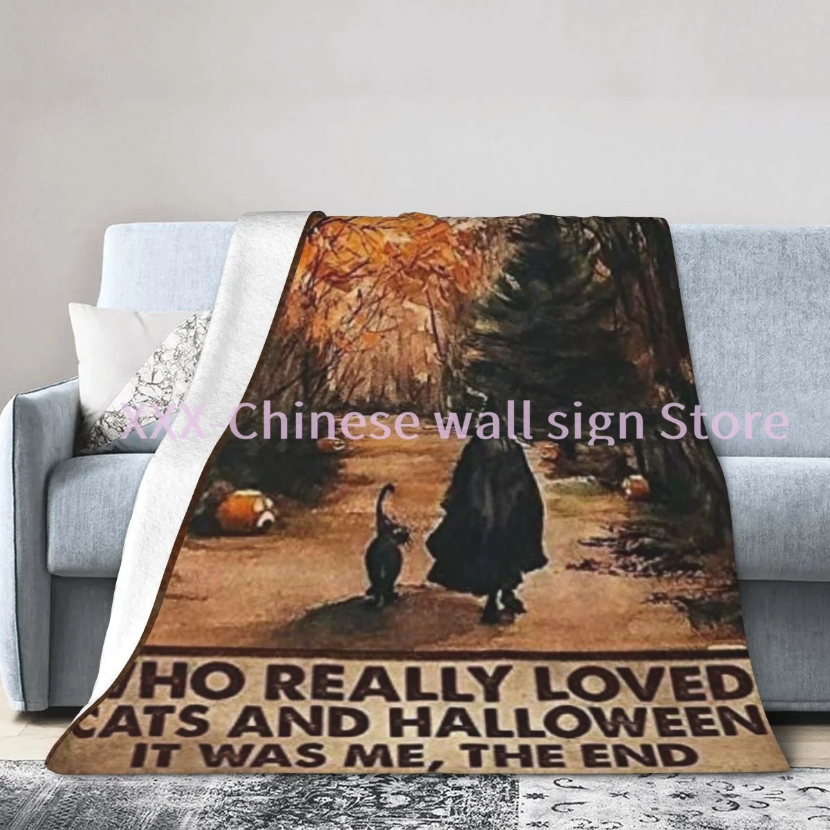 ZMKDLL fox lover i drink coffee and i know stuff retro vintage high quality throw blanket bedding 3d printed soft micro fleece
