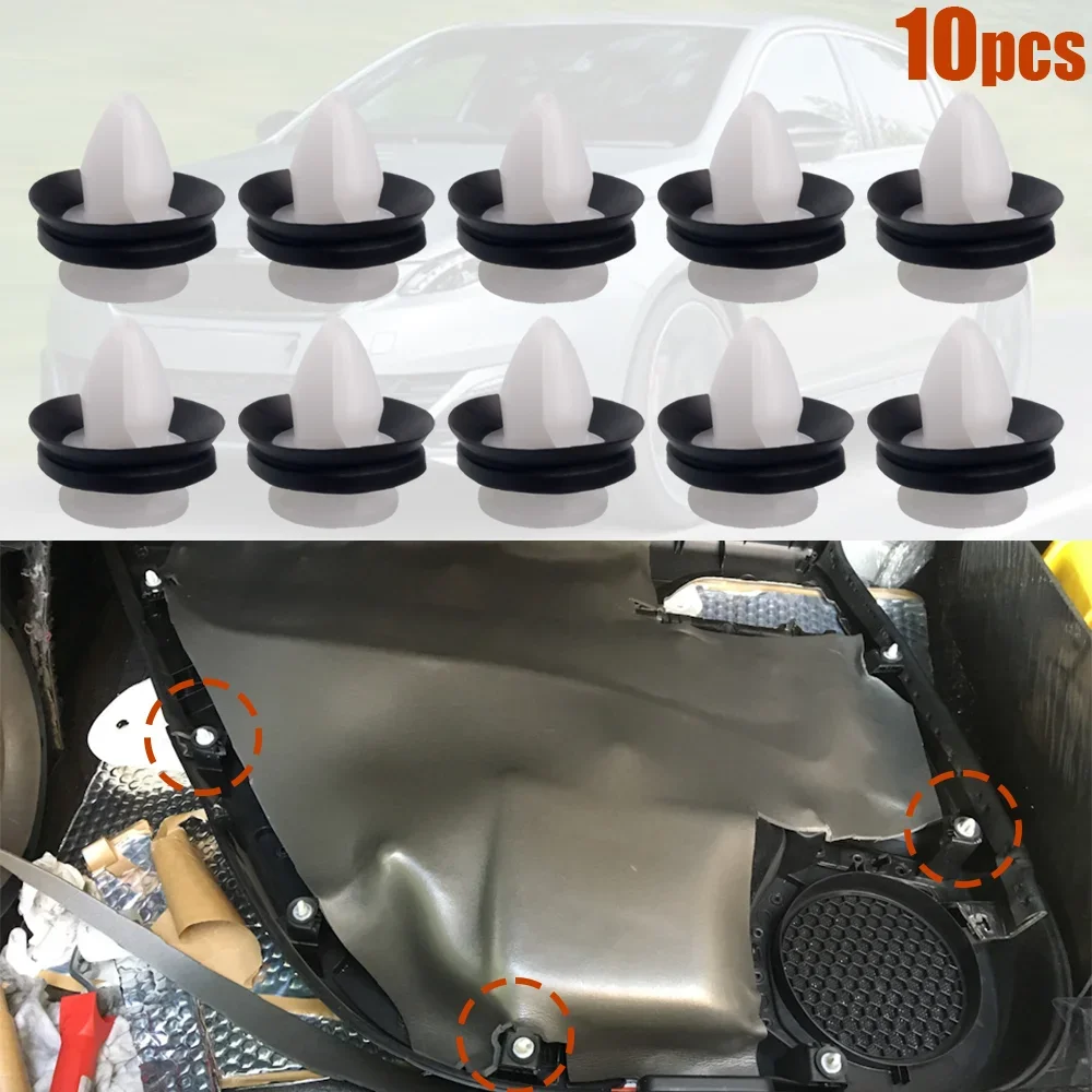 

10 шт. для Peugeot 306 307 308 508 3008 4008 клипсы для отделки внутренней панели автомобильной двери крепежные фиксаторы заклепки белые