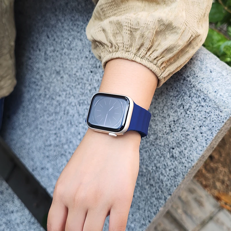 Силиконовый ремешок Ocean band для Apple watch 8Ultra 8 7 SE силиконовый браслет iWatch series 6 5 4 3 2 1 49