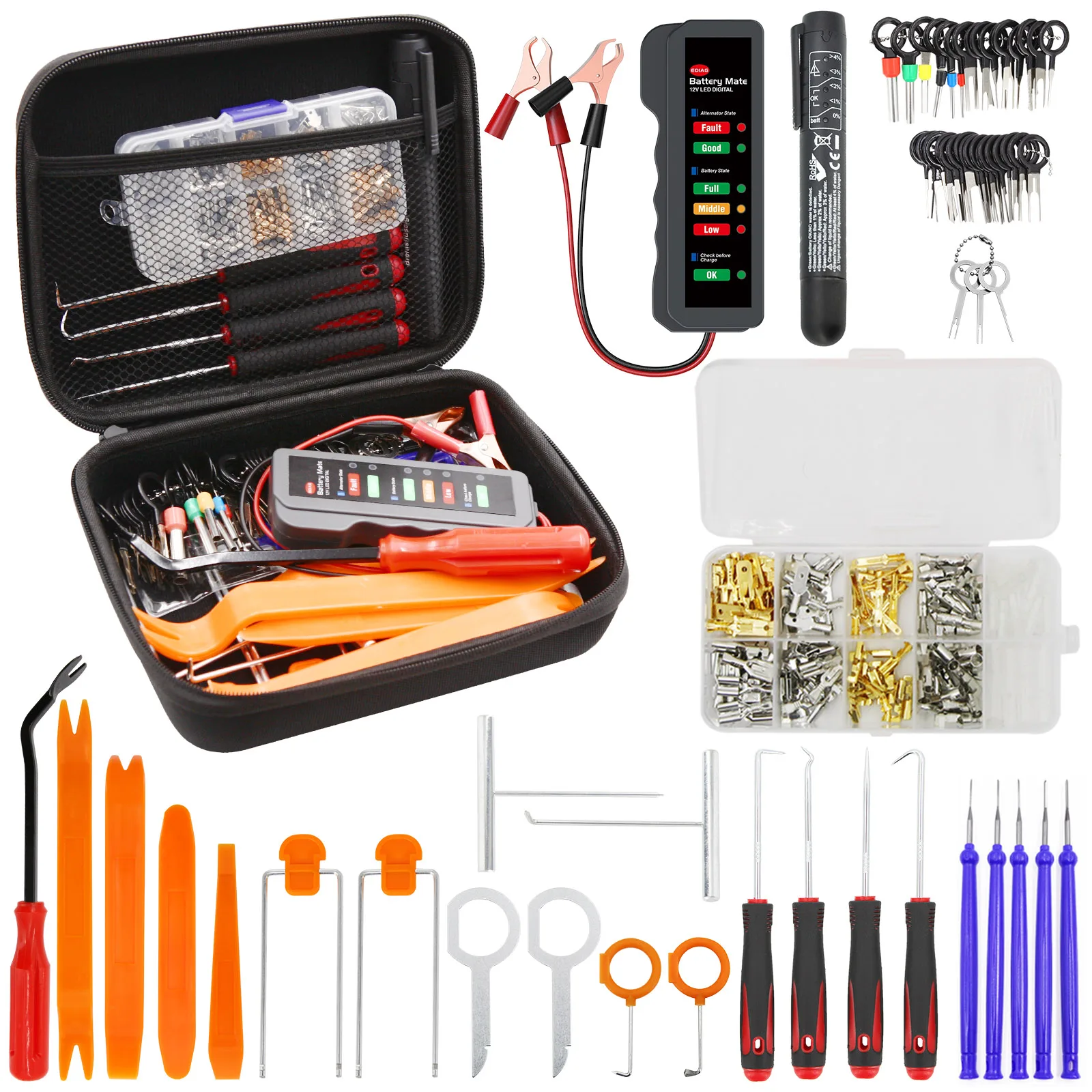 

New Universal Car Terminal Removal Tool Wire Plug Connector Extractor Puller Release Pin Extractor Kit For Car Plug Repair Tool