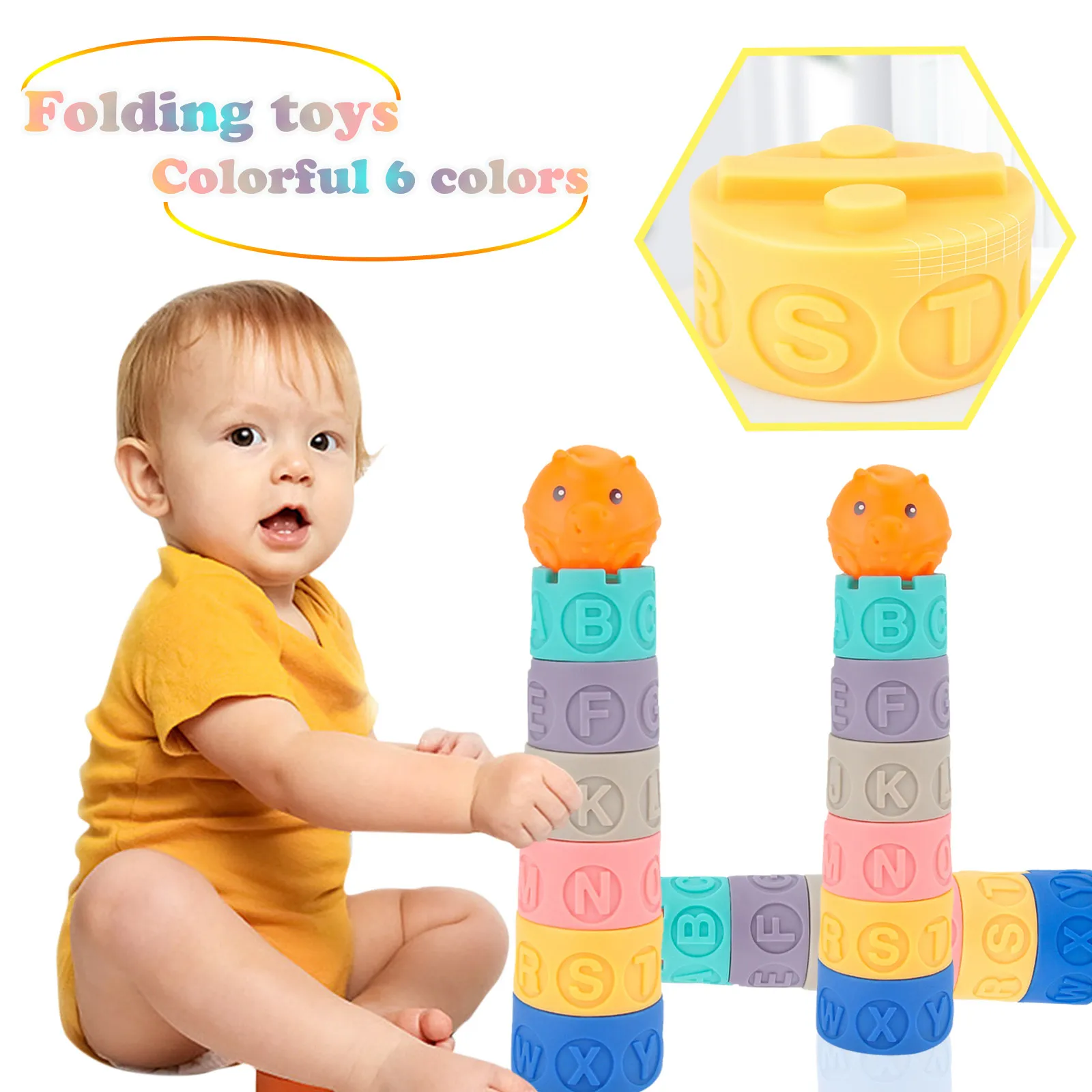 

Building Building Soft Plastic Embossed Children Soft Toys Toy Gift for 1 Year Old Girl Large for Kids Outdoor