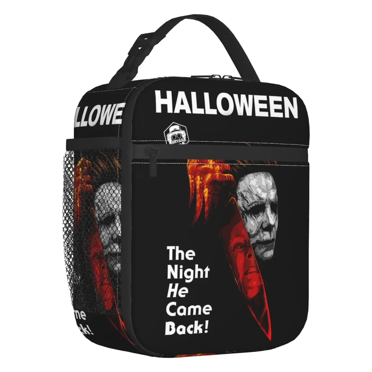 Custom Michael Myers Knives Lunch Bag Men Women Cooler Warm Insulated Lunch Boxes for Adult Office