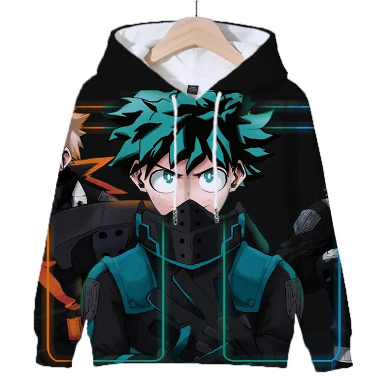 

Толстовка мужская с принтом героев мультфильма «Моя геройская Академия», Модный свитшот с рисунком аниме, Детская уличная одежда, пуловеры, худи в стиле Харадзюку для женщин