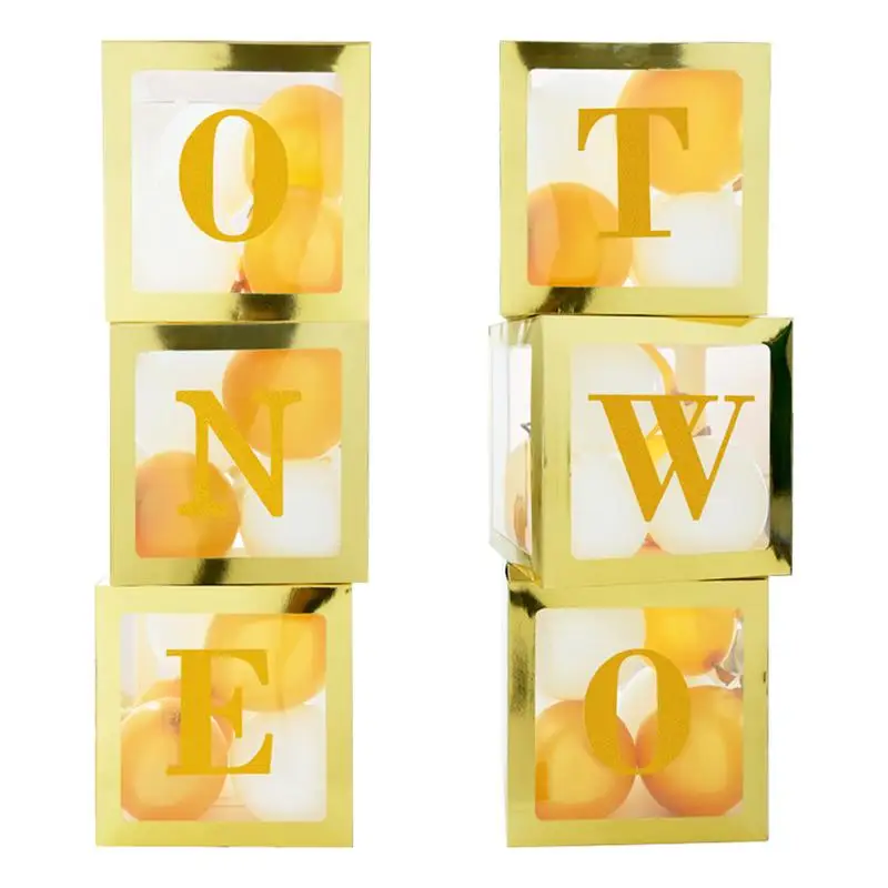 

Transparent Birthday Balloon Box Customize Letter Name Transparent Balloon Container Home Birthday Party Decorations Tools