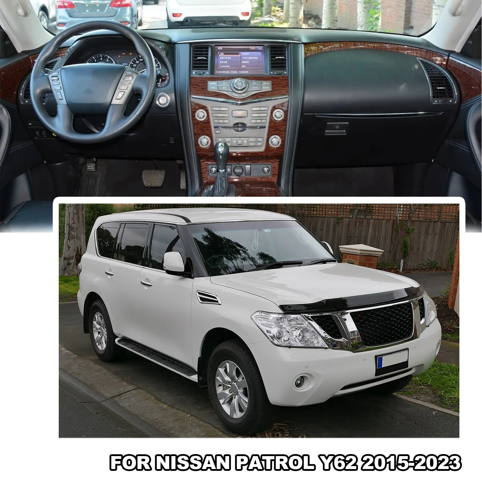 Фото Защитный коврик на приборную панель для автомобилей с левым рулем Nissan Patrol Armada Y62, солнцезащитный коврик для салона, анти-УФ защита №2