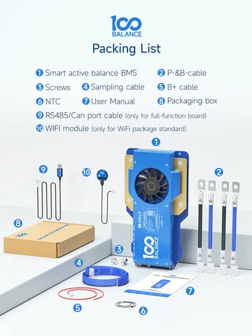 Daly BMS Smart BMS Active Balance Wifi  для LiFePO4 аккумуляторов