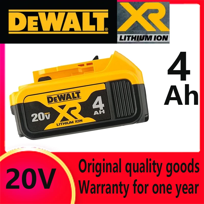 

Оригинальный запасной литий-ионный аккумулятор DeWalt 20 в 4,0 Ач DCB200, для аккумуляторов электроинструментов DeWalt MAX XR DCB205 DCB201 DCB203