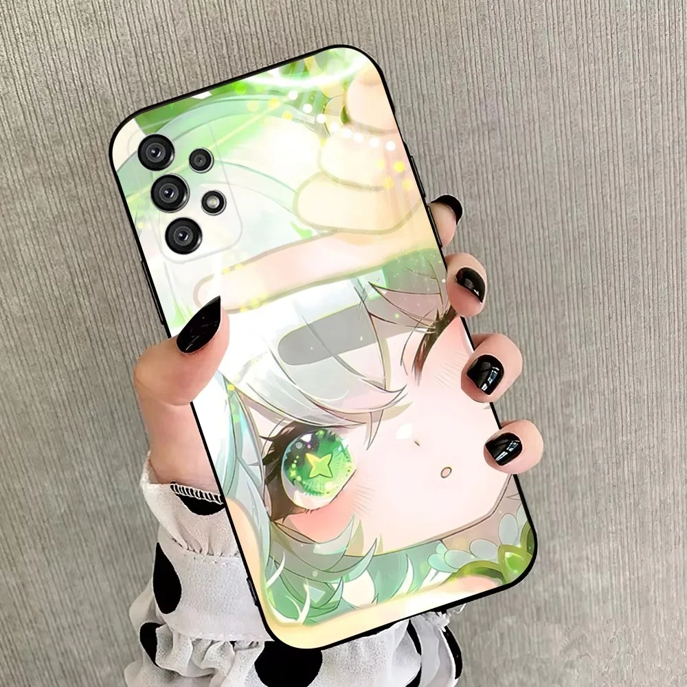 Чехол для телефона G-Genshin Impact Nahida Samsung Galaxy A20 A21s A22 A31 A32 A52 A53 A72 73 A80 A91 Мягкий черный