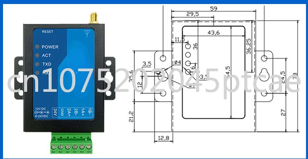 Модуль беспроводной передачи данных 433 м RS232/RS485 10 км 20 км 50 км