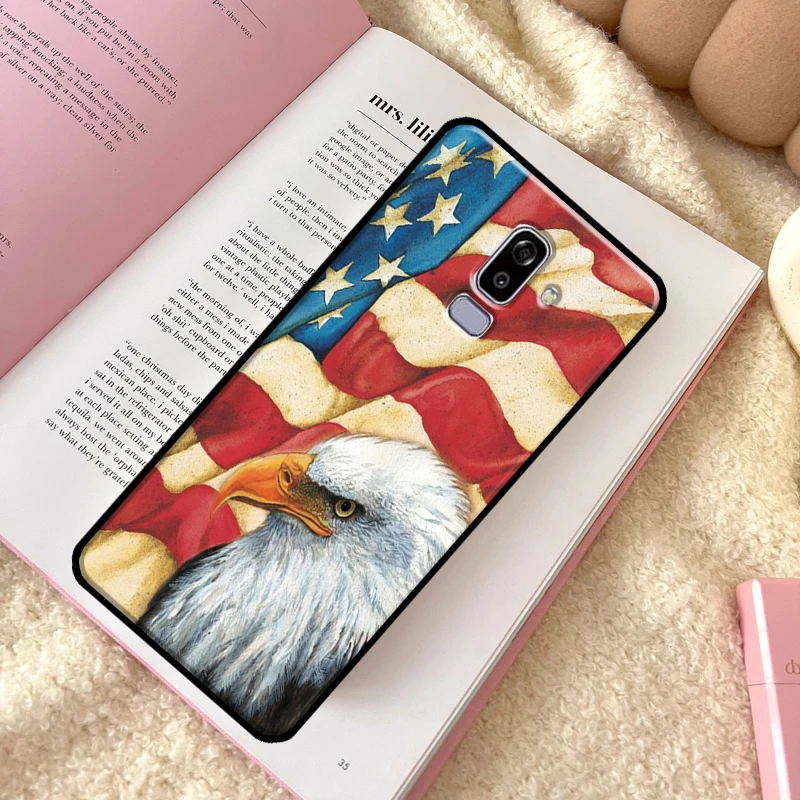 Американский флаг США чехол с орлом для Samsung Galaxy J7 J5 J3 2016 J1 A3 A5 2017 A6 A8 J4 J6 Plus A9 2018 Coque