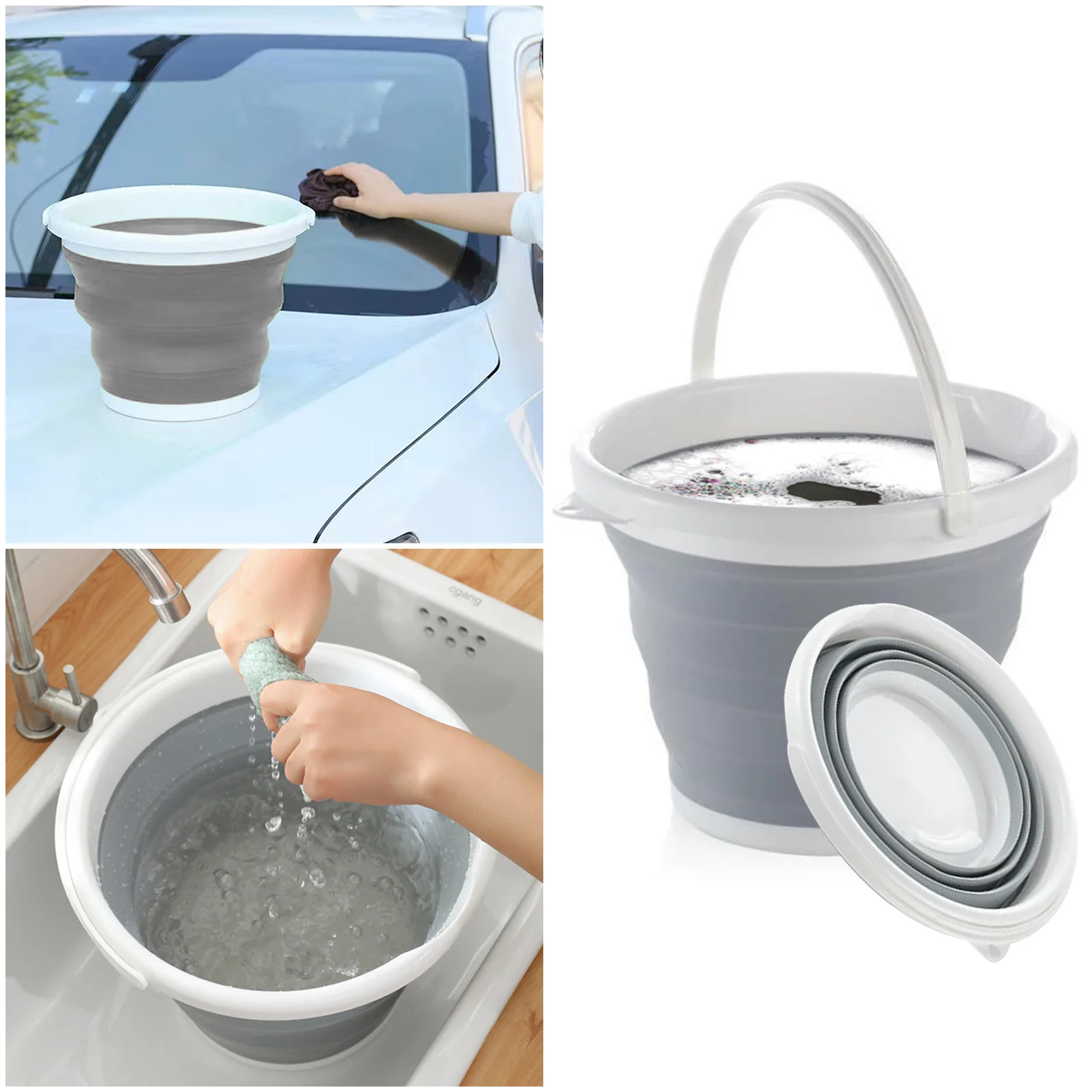 

Folding Bucket Portable Retractable Plastic Household Portable Thickened Travel Outdoor Car Wash Bucket Fishing Bucket