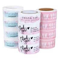 120pcsroll thank you for your order pink thank you labels stickers for small business decor sticker stationery gift seal labels